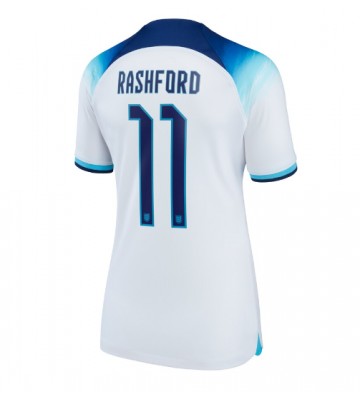 Maillot de foot Angleterre Marcus Rashford #11 Domicile Femmes Monde 2022 Manches Courte